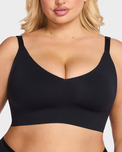 Wireless V-Neck Back & Side Smoothing Bra